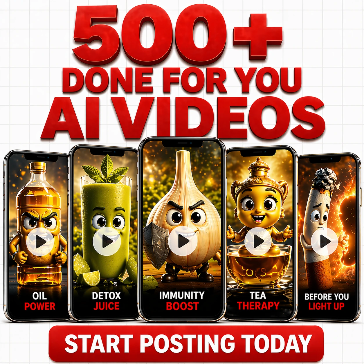 500+ Done-For-You AI Videos